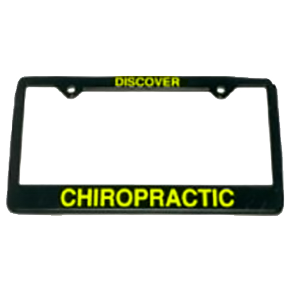 Plastic Discover Chiropractic License Plate Frame (SKU 10045435185)