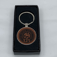 Palmer 125Th Logo Embossed Leatherette/Metal Keychain